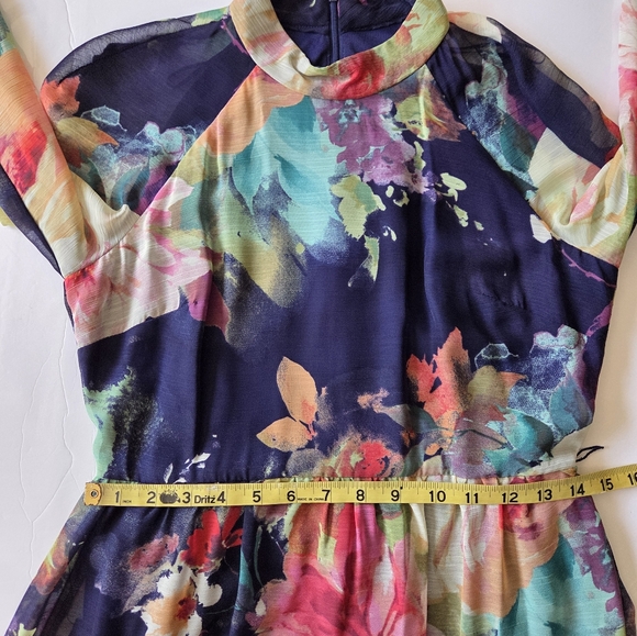 Floral Multicolor Women's Maxi Dress - Picture 7 of 10